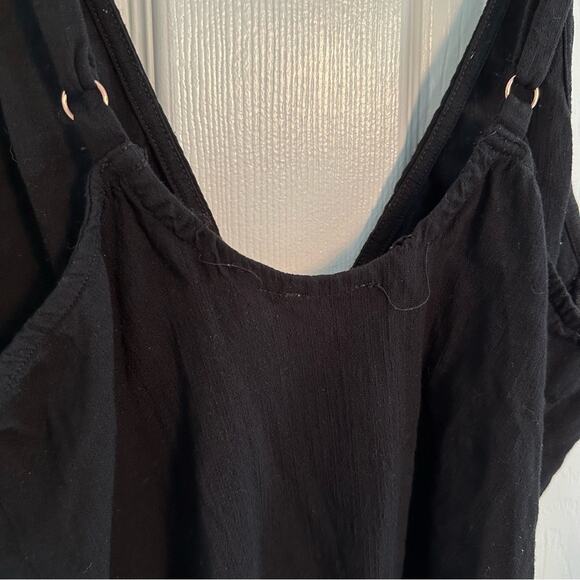 FREE PEOPLE Larissa Black Bodysuit size Medium ribbed knit - Picture 13 of 13